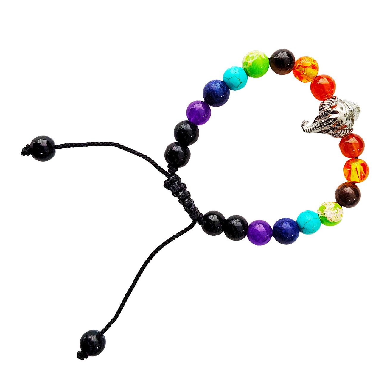 Pulsera 7 Chakras Cuarzos Energia Ganesha Unisex + Estuche 